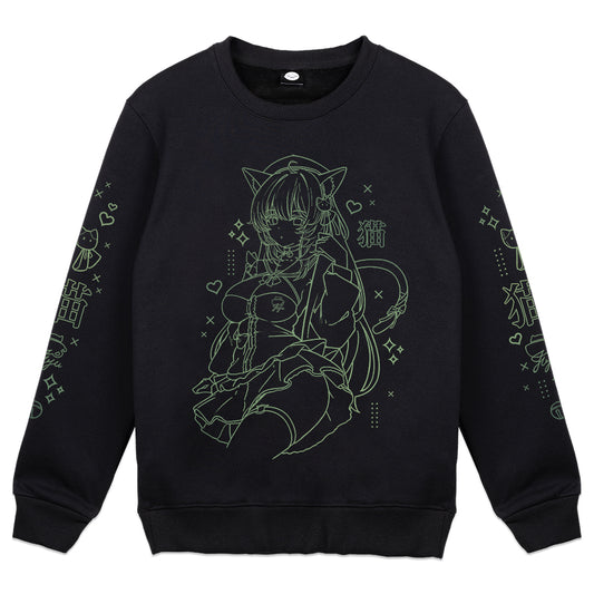 liljuju  Matcha Cat Crewneck