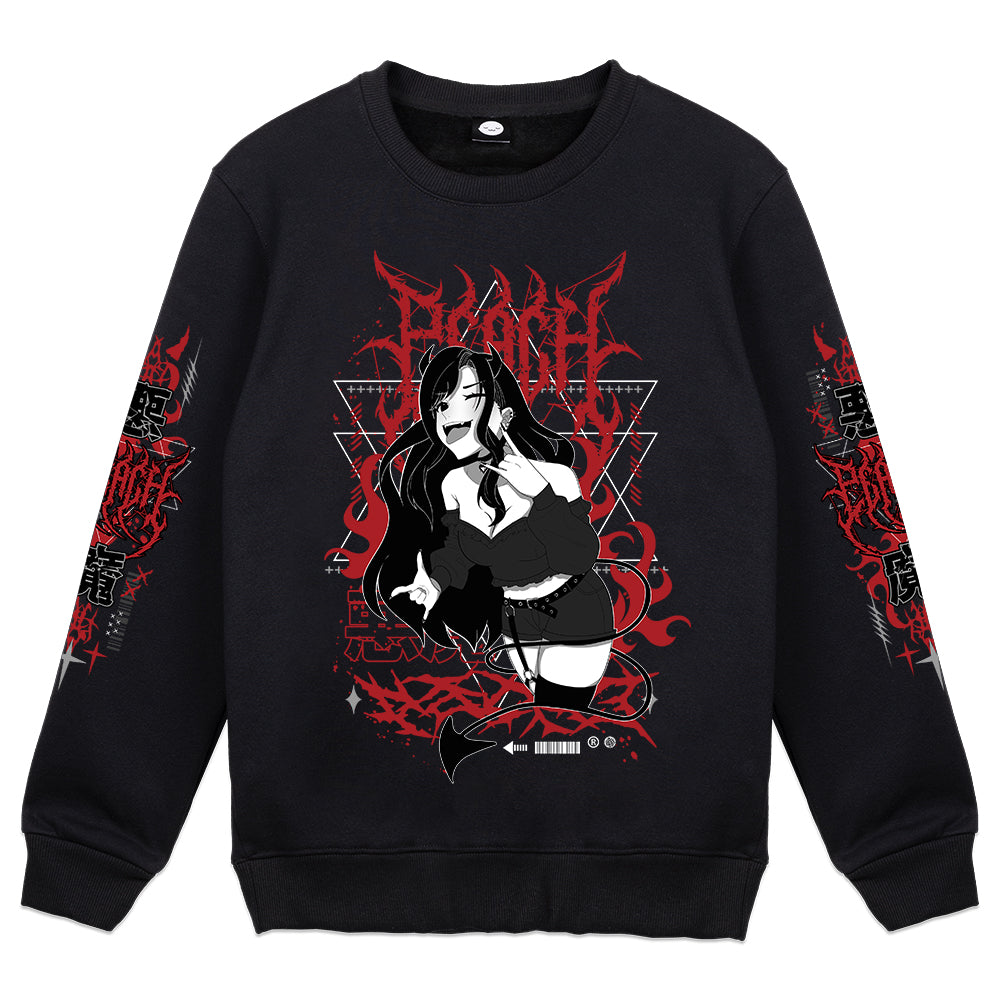 PuffyPeach Chaotic Demon Crewneck