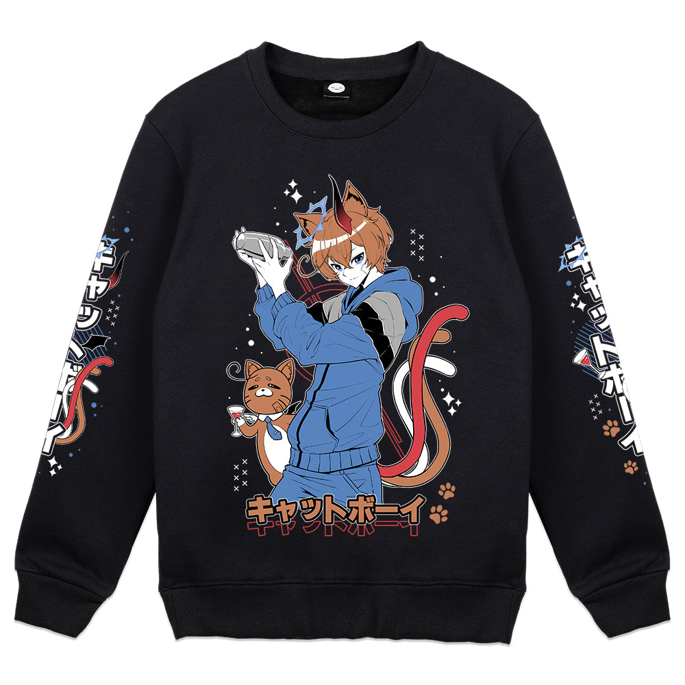 BlueByteSora "Bartender Cat" Crewneck