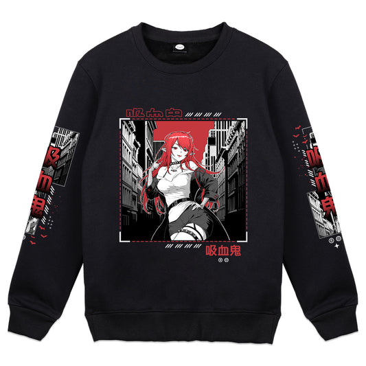 HysteriaV Crimson Skyline  Crewneck