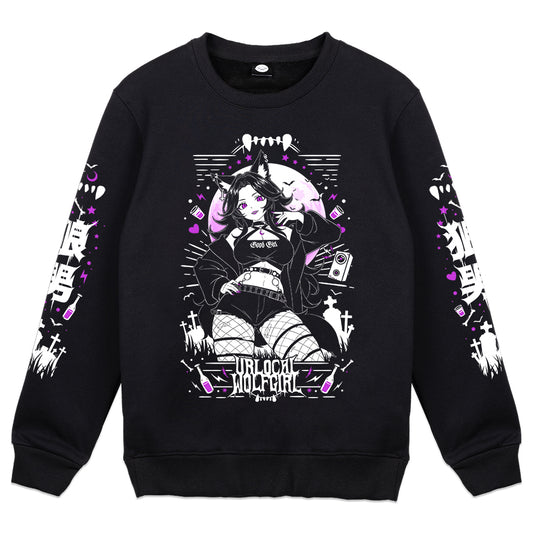 UrLocalWolfGirl Werewolf Waifu Crewneck