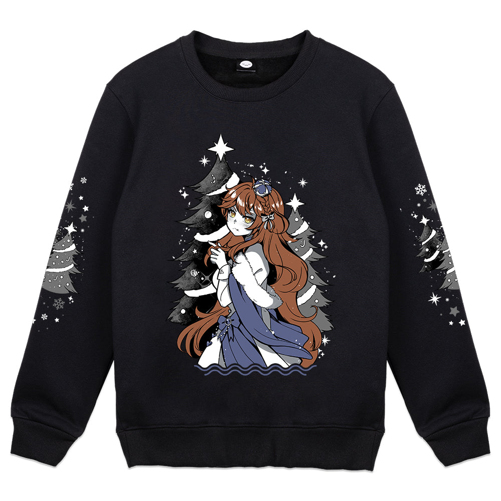 RoraAtf Snowy Stalks Crewneck