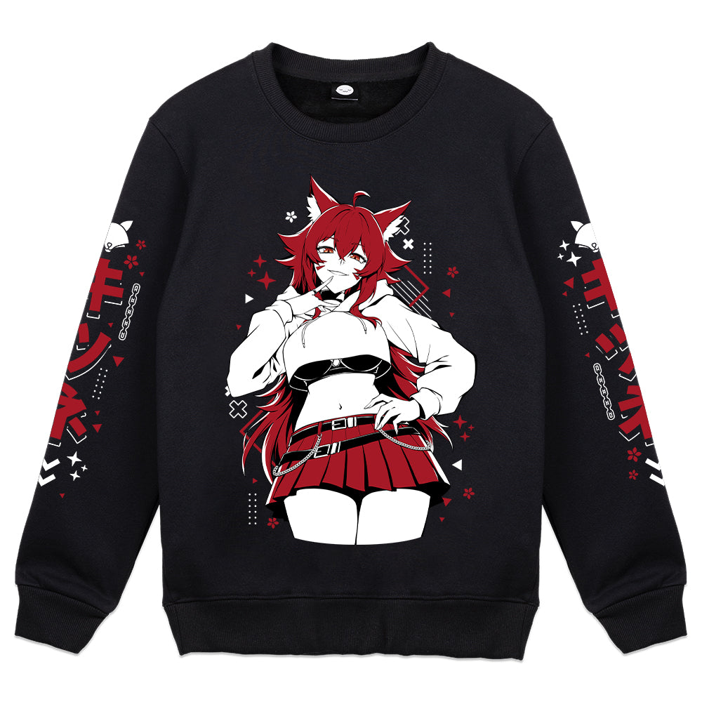 FoxxyLillyVT Mischievous Lil Fox (Inverse) Crewneck