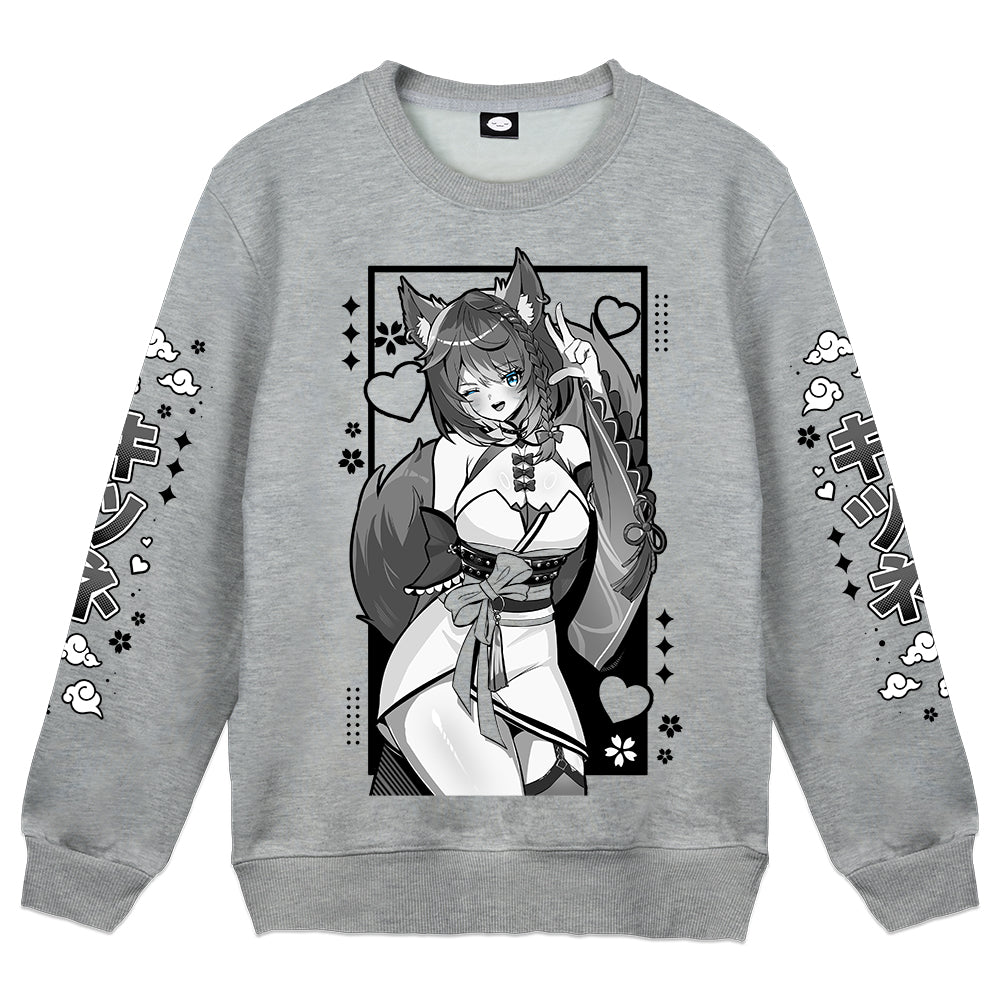SarahAces "Mikon" Gray Crewneck
