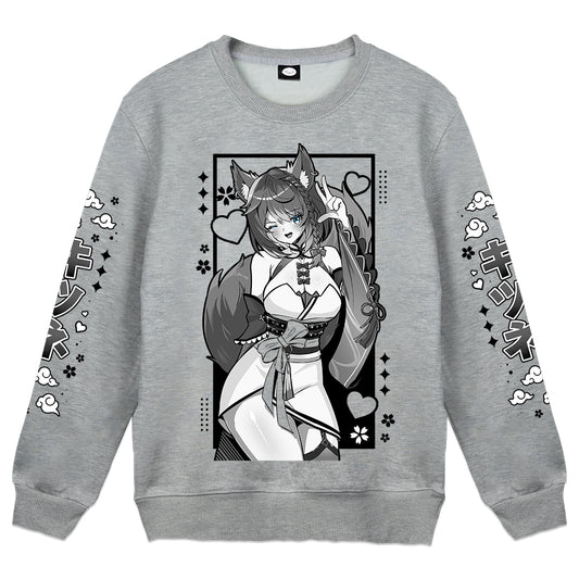SarahAces "Mikon" Gray Crewneck