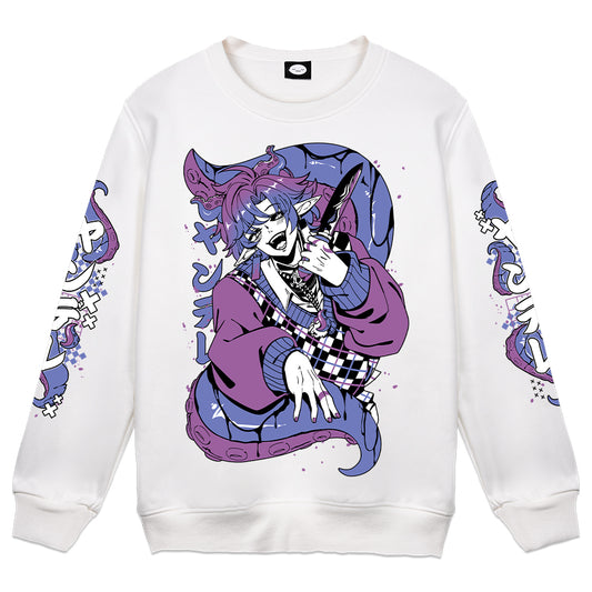 yanderegg Yandere Tentacles White Crewneck