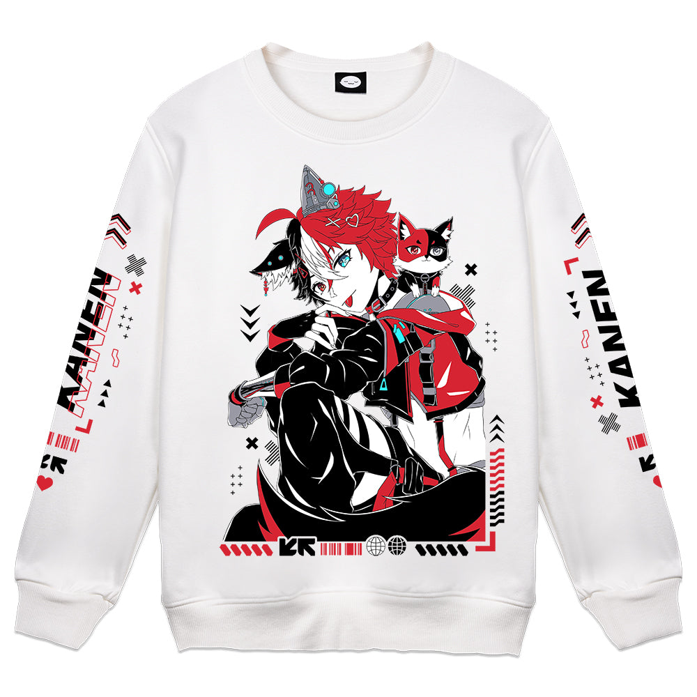 Kanenh "Techwear" White Crewneck