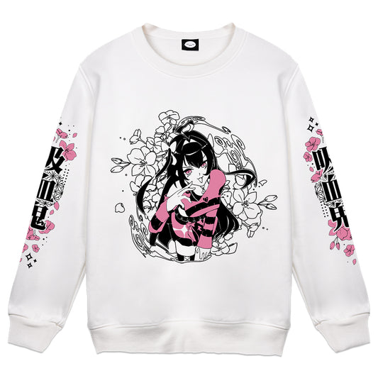 Cuptire "Sakura Bomb" Crewneck - White