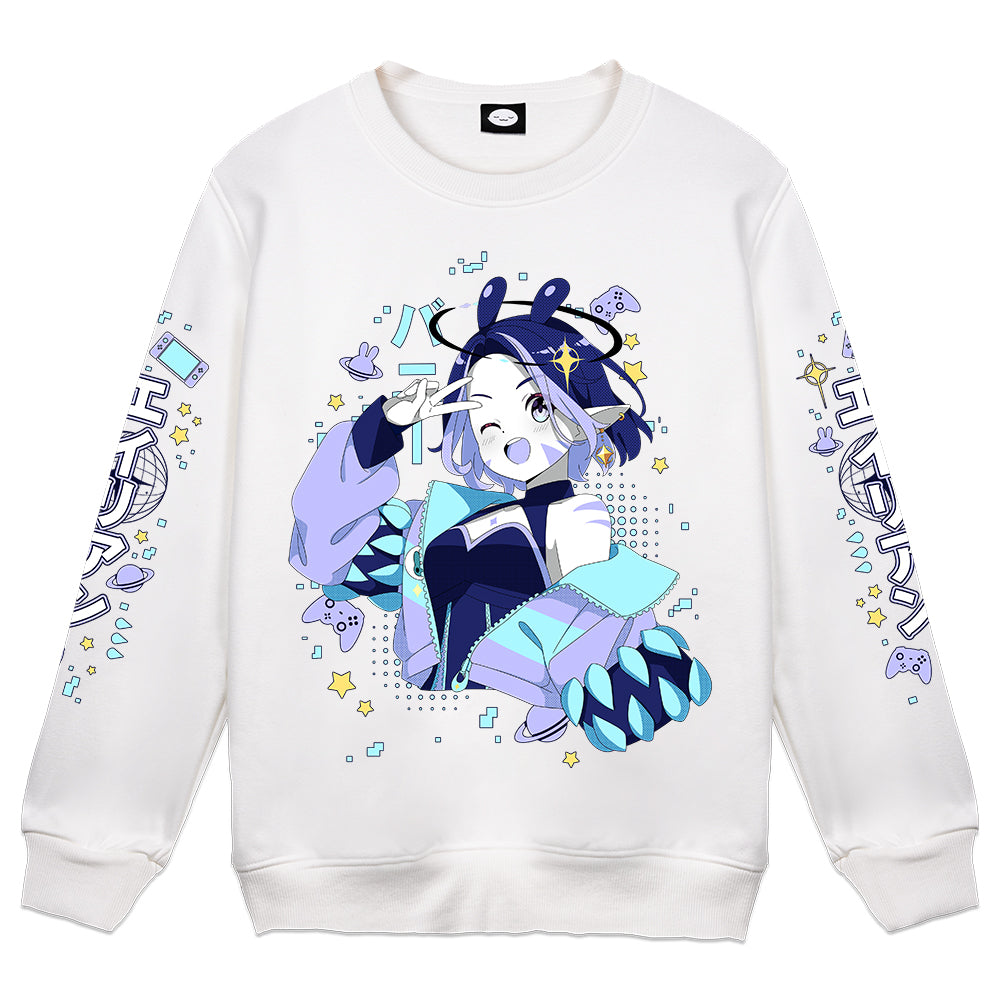 Poko Bun "Peace" Crewneck - White