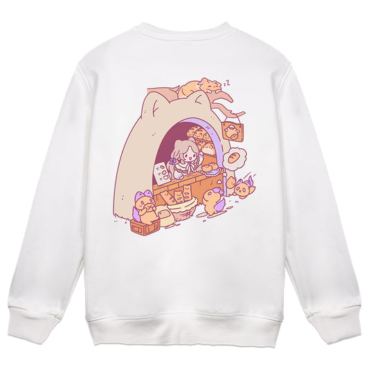 Suirie "Pop-up Bakery" White Crewneck