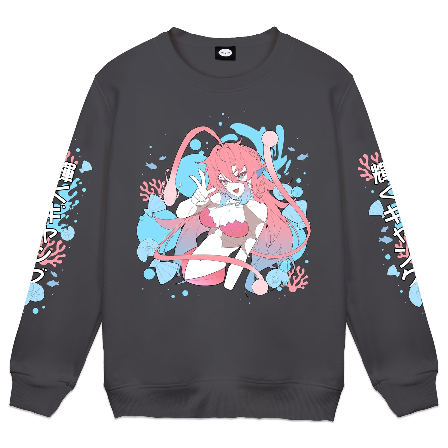 CinderellaVT "Deep Sea Cindy" Charcoal Crewneck