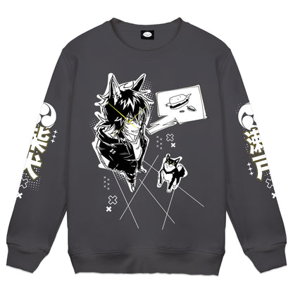 ShibaSeto "Burger" Charcoal Crewneck