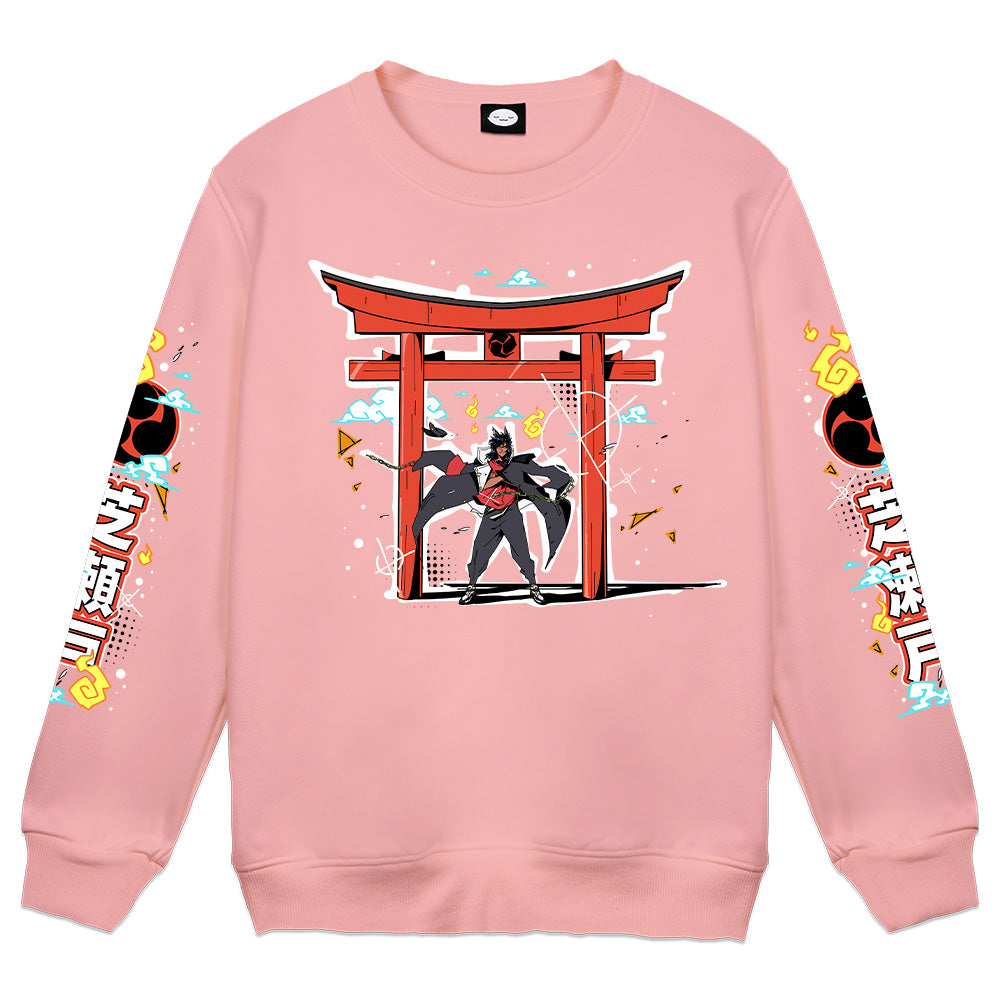 ShibaSeto "Torii Gate" Pink Crewneck
