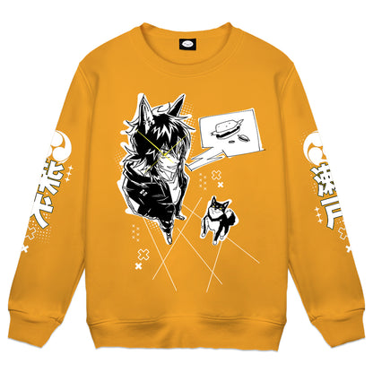 ShibaSeto "Burger" Yellow Crewneck