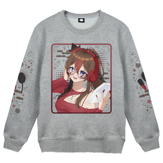 SabishiiVT "On the Mic!" Gray Crewneck