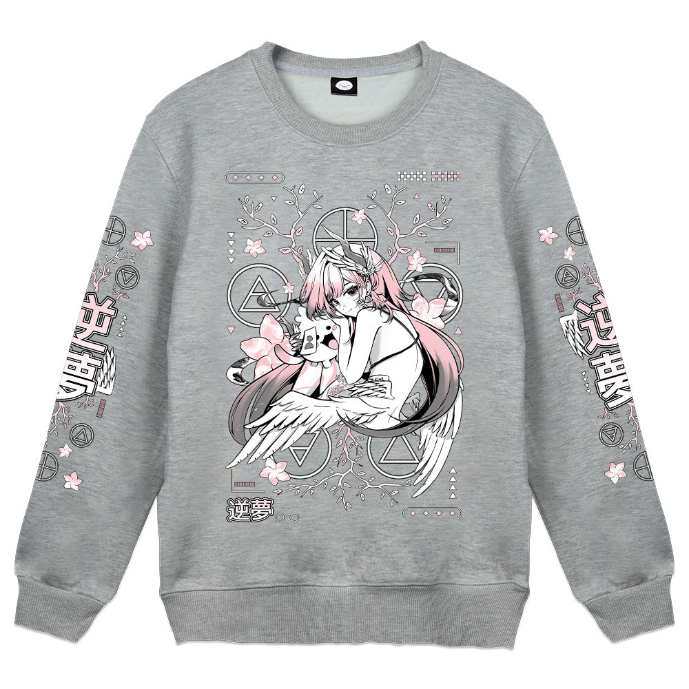 cheriyfu "Sakayume" Gray Crewneck