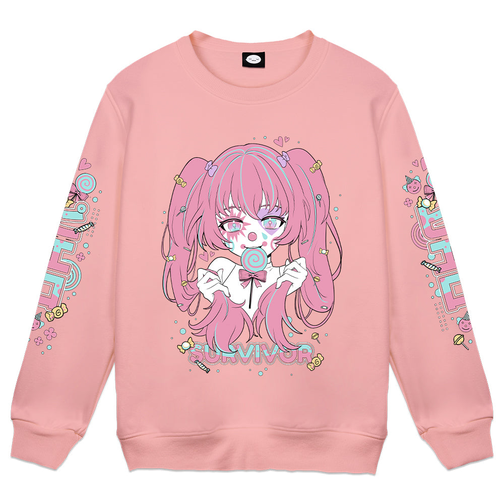 LolliePopVT "Silly Survivor" Pink Crewneck