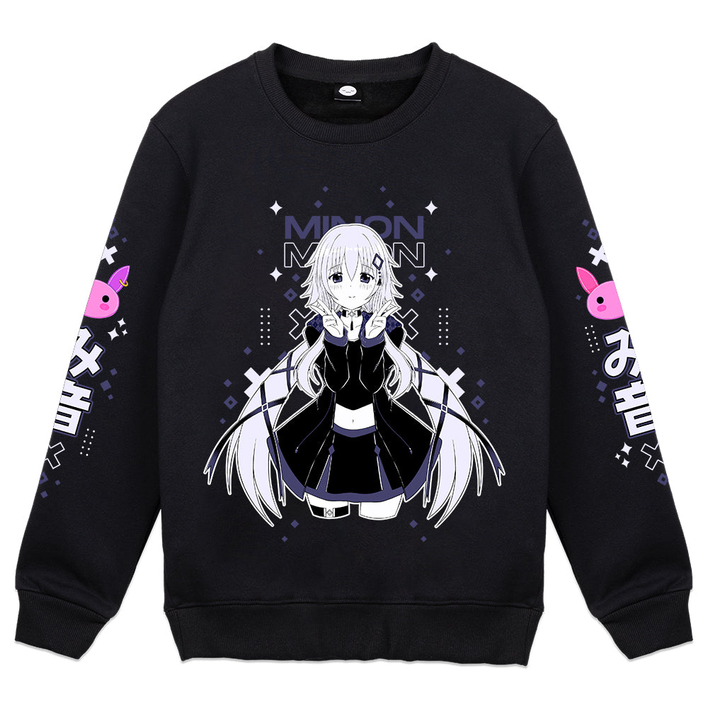 み音 "Minon CH" Idol Crewneck - Black