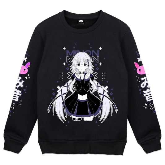 み音 "Minon CH" Idol Crewneck - Black