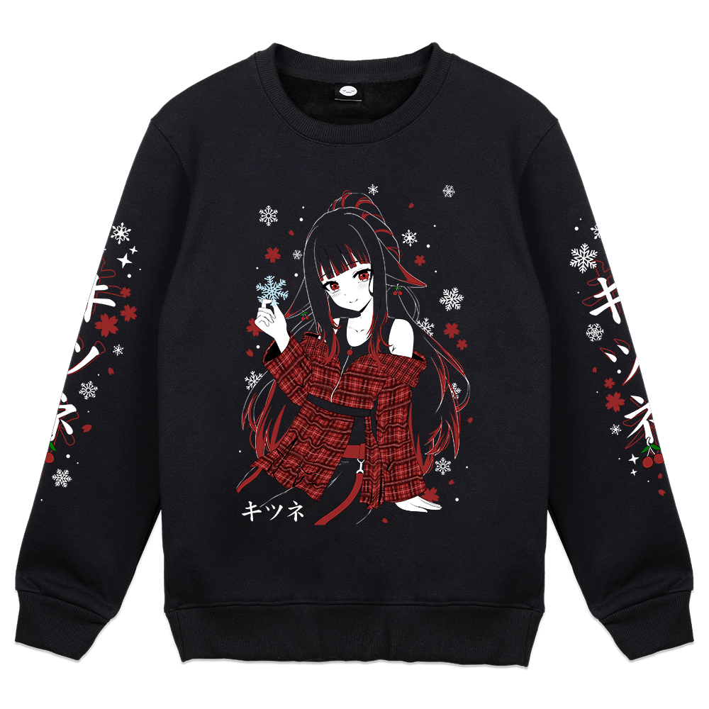 cherri_vt Snowflakes Crewneck