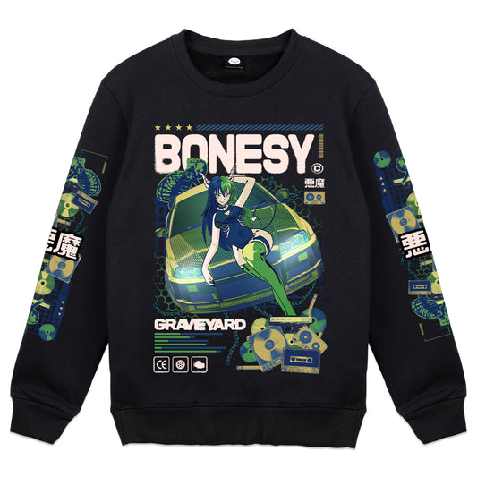 Bonesy "Graveyard Grunge" Crewneck