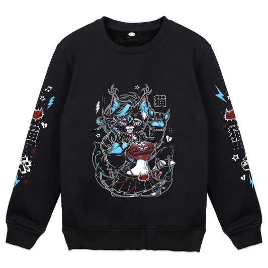 TheBlaqkKat Chaotic Punk Crewneck