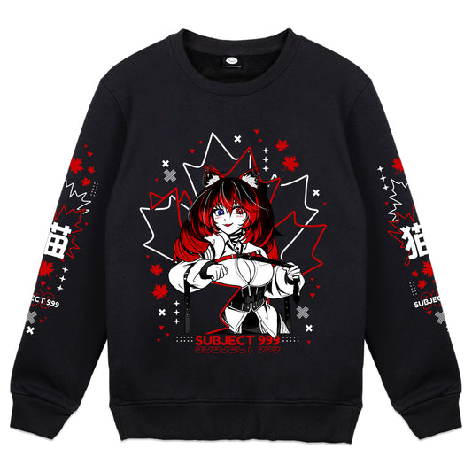 SKTKawaiiNeko Red Maple Loving  Crewneck