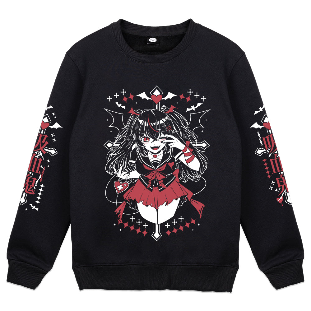 BerryBlushy Vampire Schoolgirl Crewneck