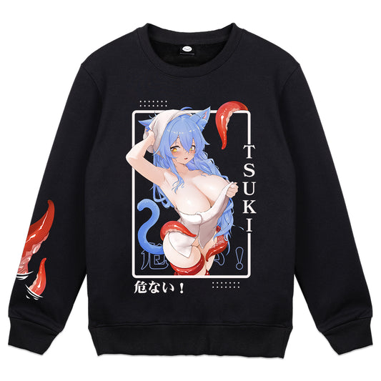 Tsuki Tyan Tentacles Crewneck - Black