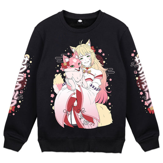 Allikatmarie "Pink Sakura Pair" Crewneck