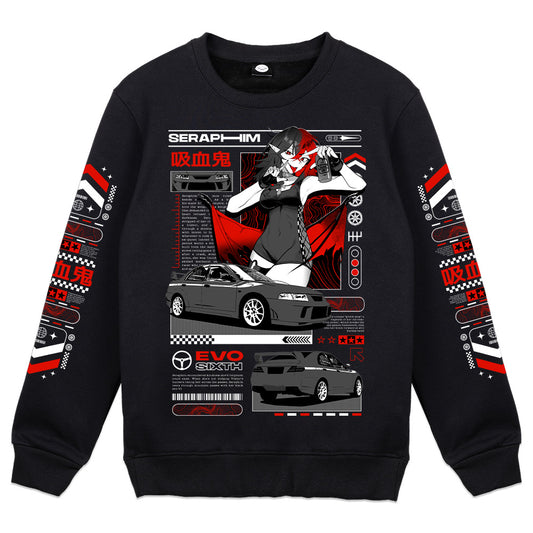 SeraphimMiinVT Glitch-Step Crewneck