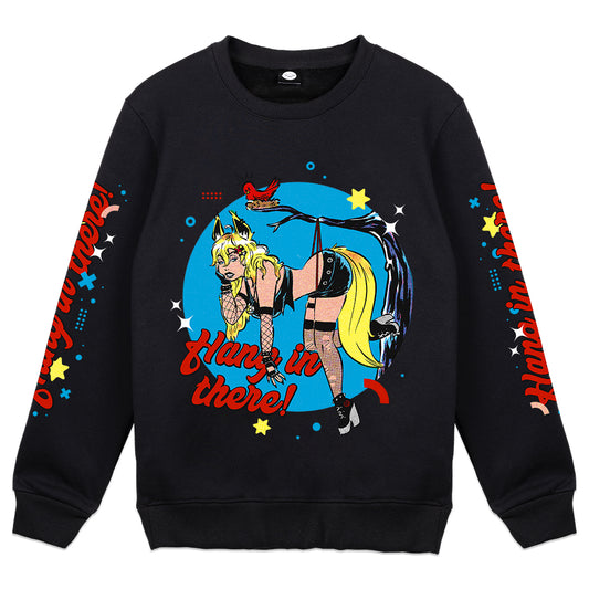 nofoxweregiven "Hang in There" Crewneck