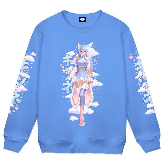 Atzuli Dreamy Fox Blue Crewneck