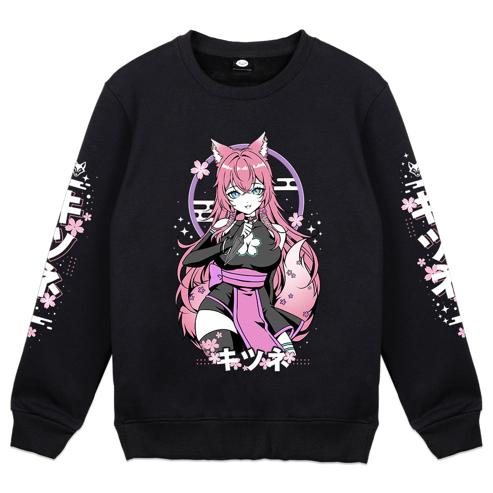 Oimatewtf Friendly Kitsune Crewneck