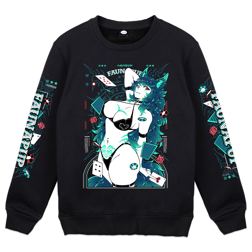FaunaPup "Gambler Hellhound" Crewneck