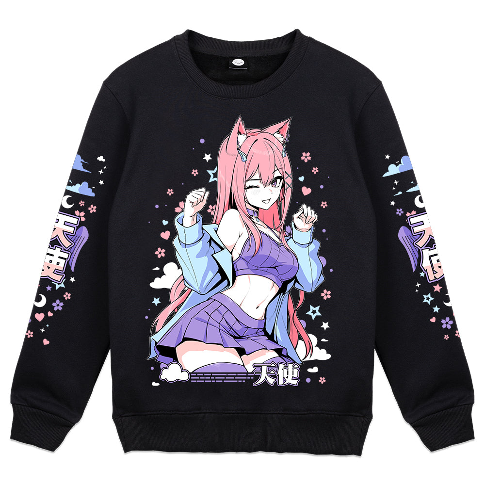 Lunamisia Angelic Cat Crewneck