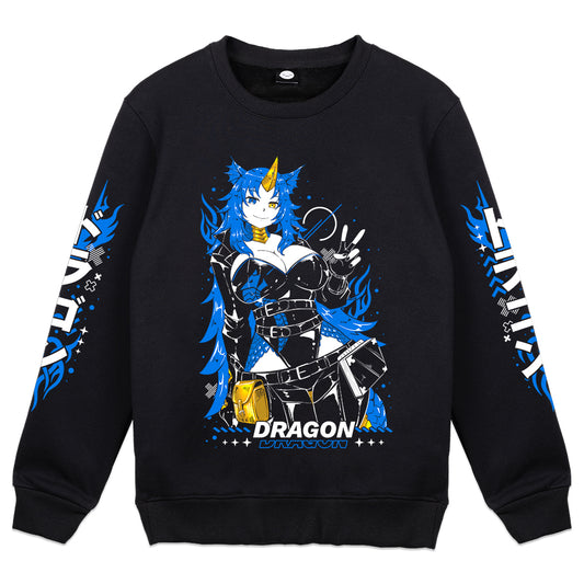 AzuratheAzureDragon Sparks of Blue Crewneck