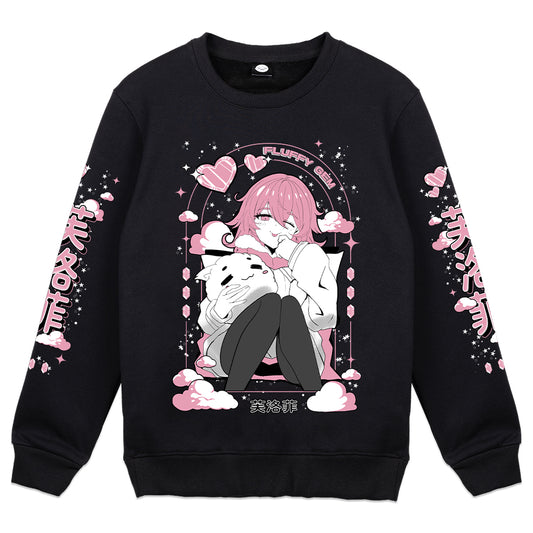 fluffyzegem "Comfy & Fluffy" Crewneck