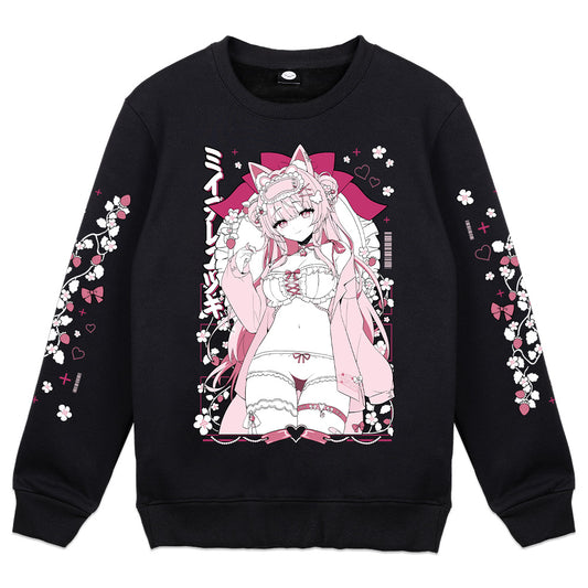 Miidere "Sleepy Fox Girl" Crewneck