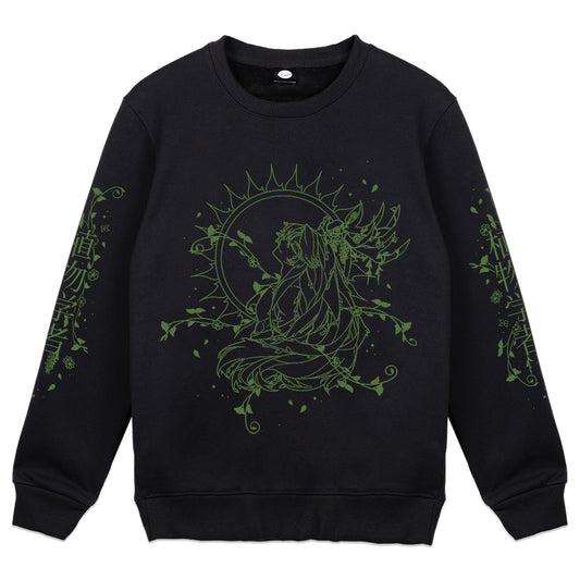Zura "Sun God" Black Crewneck
