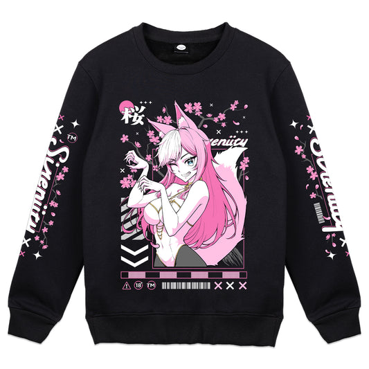 Sireniity "Pouncing Kitsune" Crewneck