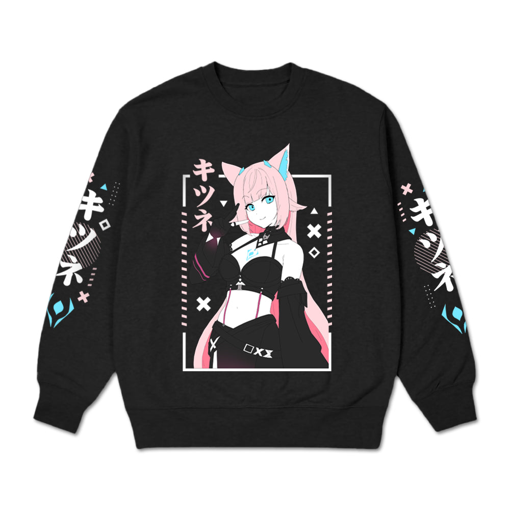 SheeKiyomi Pink Fox Crewneck