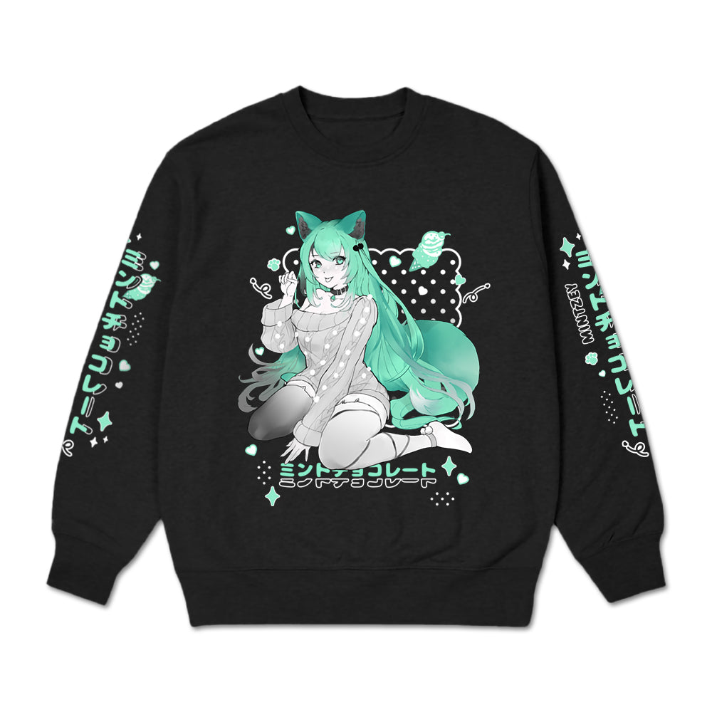 MintzeyMoon Ice Cream Kitty Crewneck