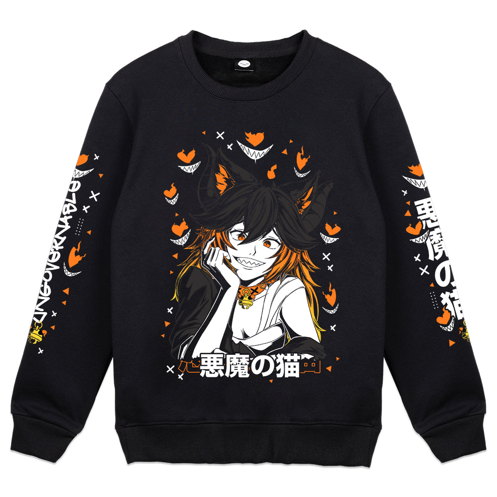 Yarnyland "Demon Cat" Crewneck
