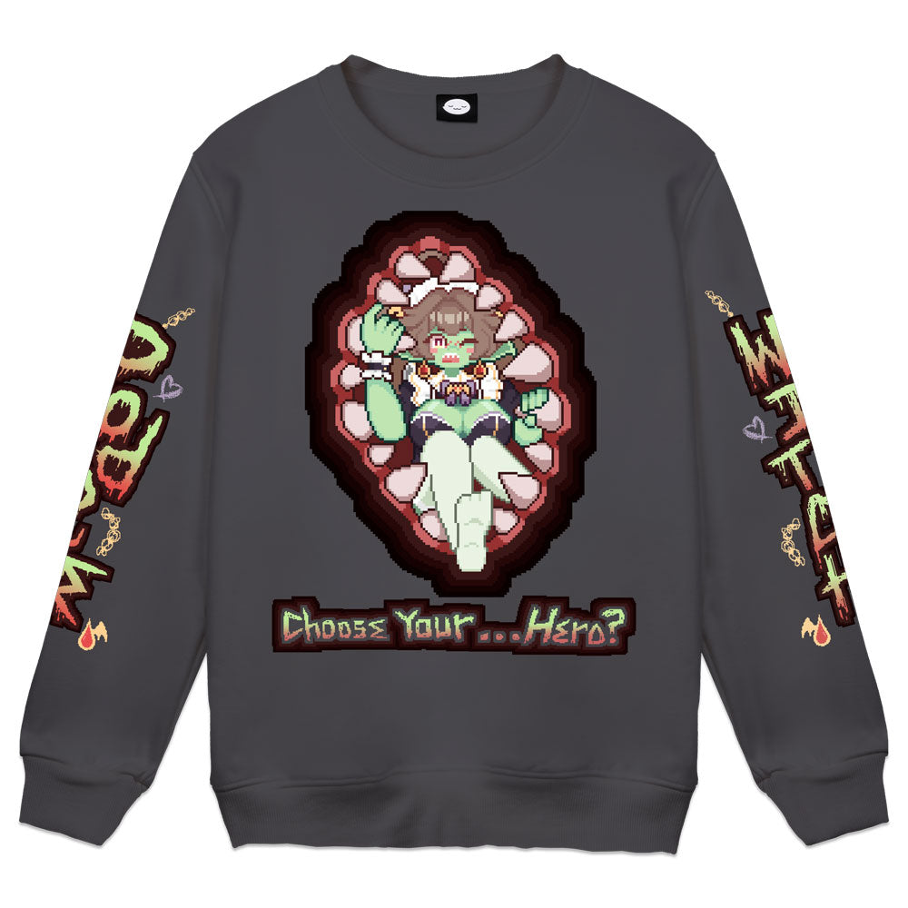 Podgekinn Witch Class Charcoal Crewneck (Hero Factory)