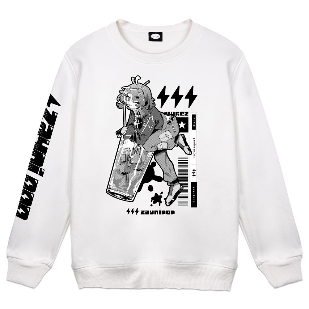 ZayniPop MangaPop White Crewneck