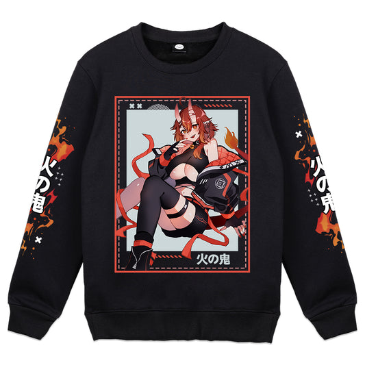 FireOniRei Casual Streetwear Crewneck