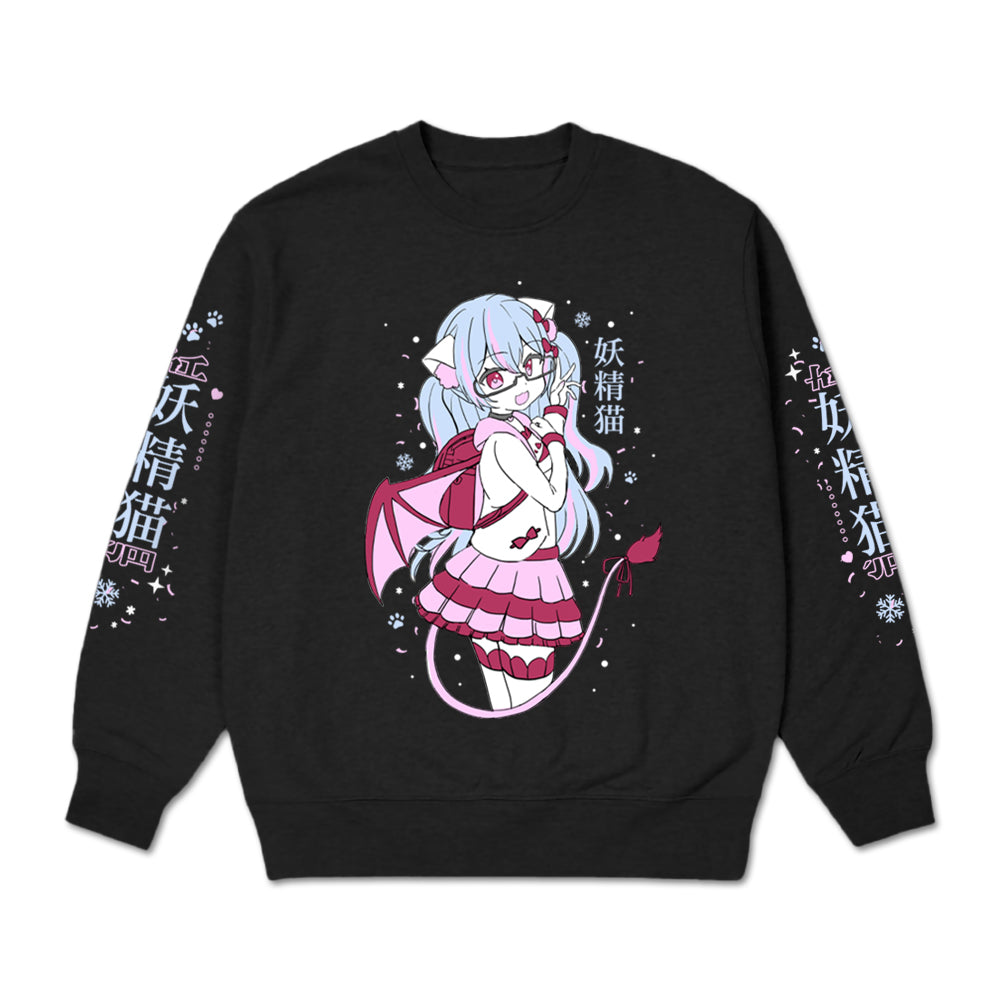 ShimoHisae Fairy Neko (Glasses) Crewneck