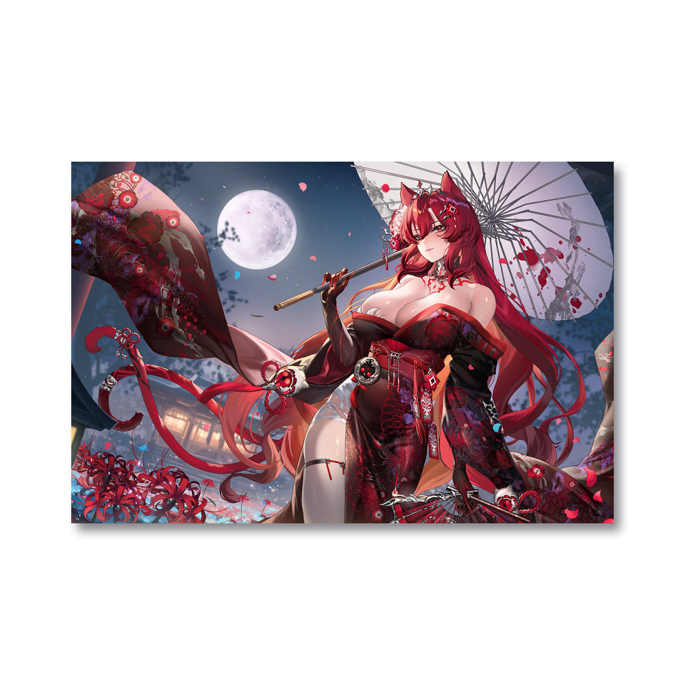 CrimsonBloodCat "Moonlit Walk" Poster
