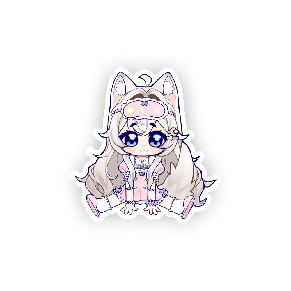 Cweamcat Chibi Sit Sticker